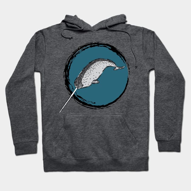 Artwork of a Narwhale I Hoodie by JDHegemann